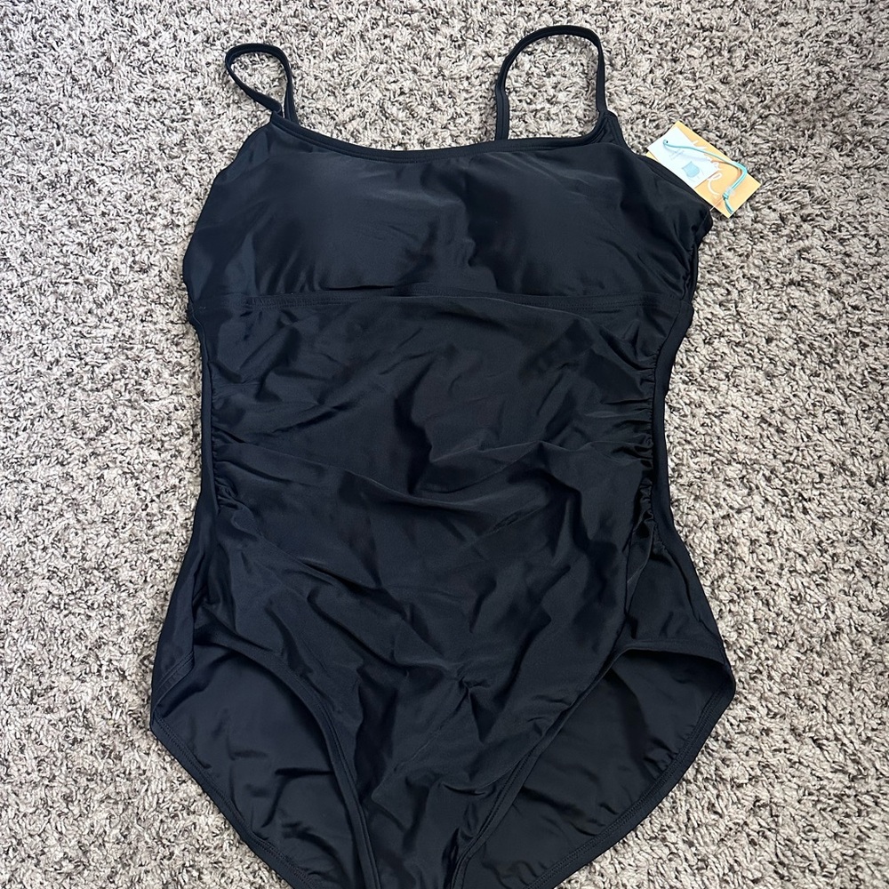 NWT Modest Black One Piece Swimsuit